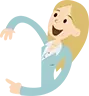 Animated woman in blue shirt